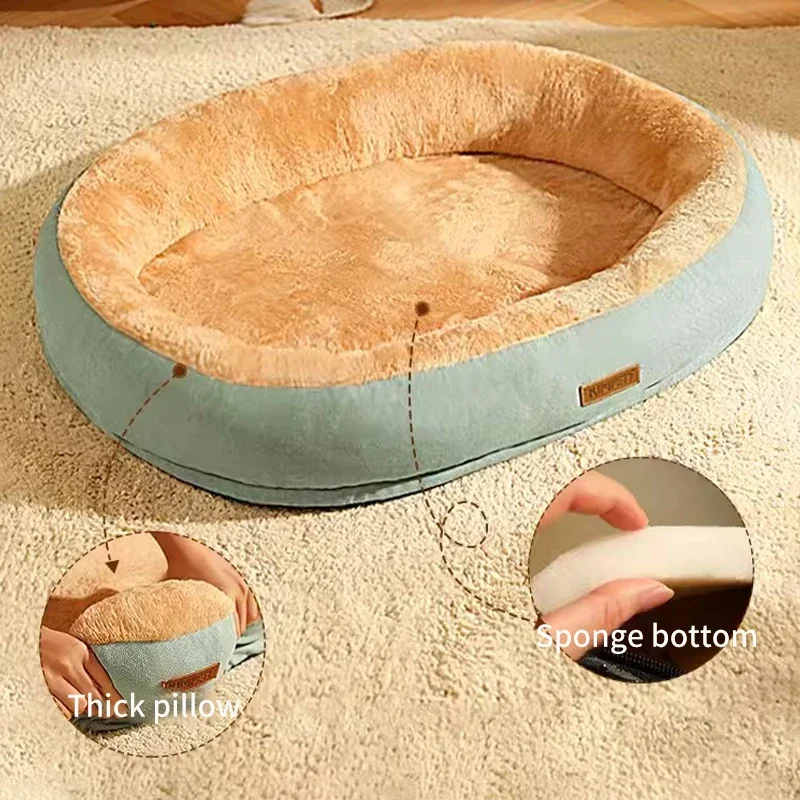 Luxury Dog Bed Fluffy Deep Sleep Bed for Dog Soft High Rebound Not Easy To Deform Washable Pet Cat Winter House Dogs Accessories