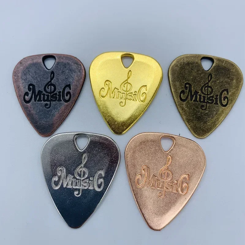 

Zinc Alloy 1.4MM Guitar Picks Electric Bass Guitar Plectrums Shrapnel with Hole for Necklace Guitar Parts & Accessories