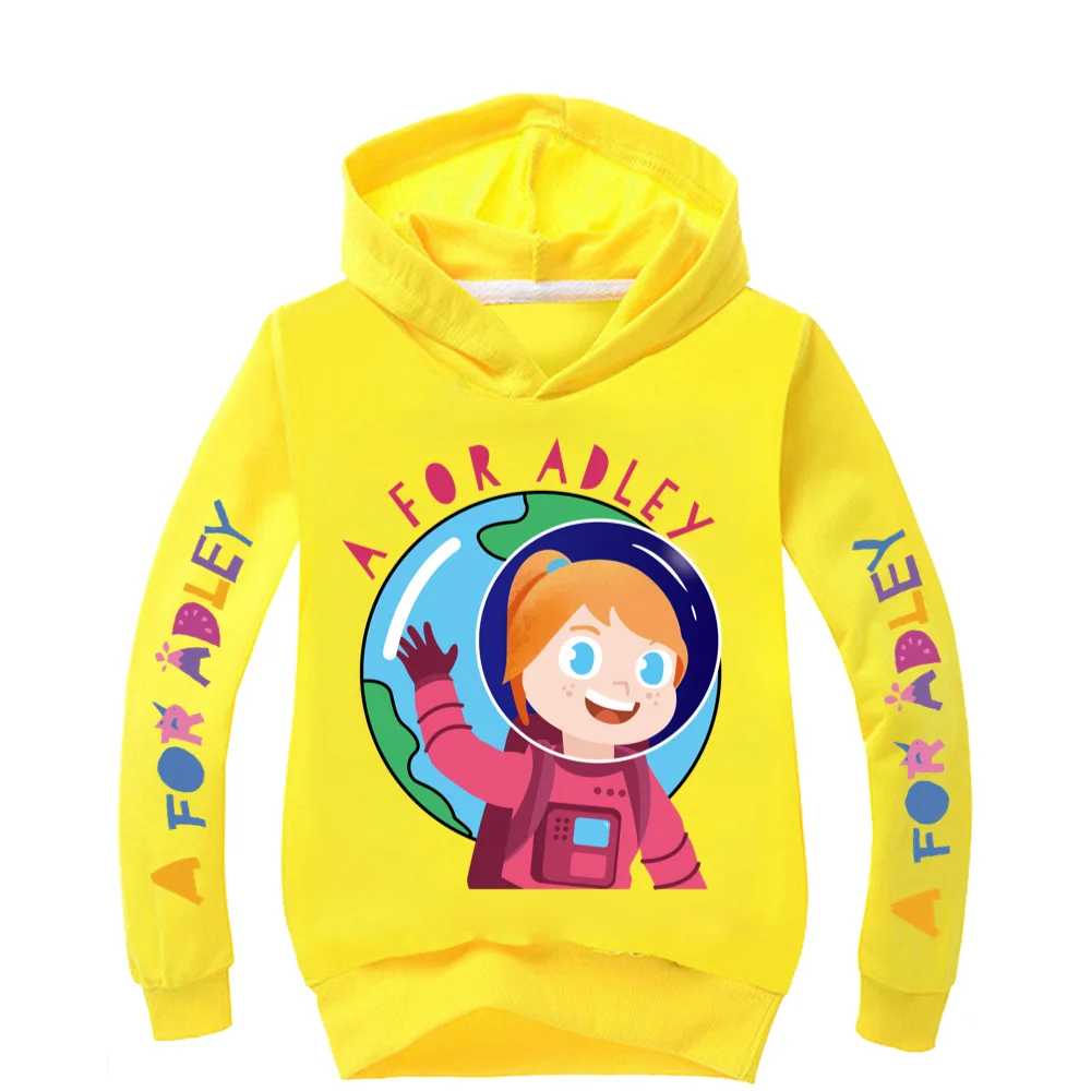 A for Adley Hoody Spring Autumn Boys Girls Pullovers Kids Pure Cotton Hoodie Sweatshirt Long Sleeve Children Clothes Sportswear