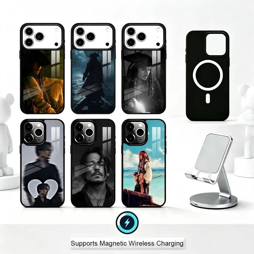 

J-Johnny Actor D-Depp Phone Case For iPhone17,16,15,14,13,12,11 Plus,Pro Compatible with magnetic wireless charging