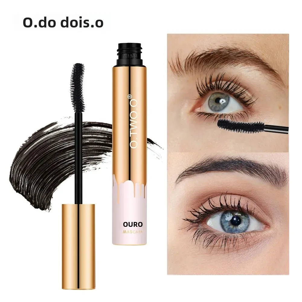 O.TWO.O 3D Mascara Alongamento Preto Lash Extensão de Cílios Pincel de Beleza Maquiagem de Longa Duração Rímel de Cor Dourada