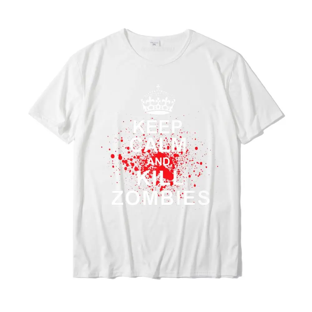 Keep Calm And Kill Zombies Funny Halloween Zombie Killing T-Shirt Cotton Men T Shirts Classic Tops & Tees Prevailing 3D Printed