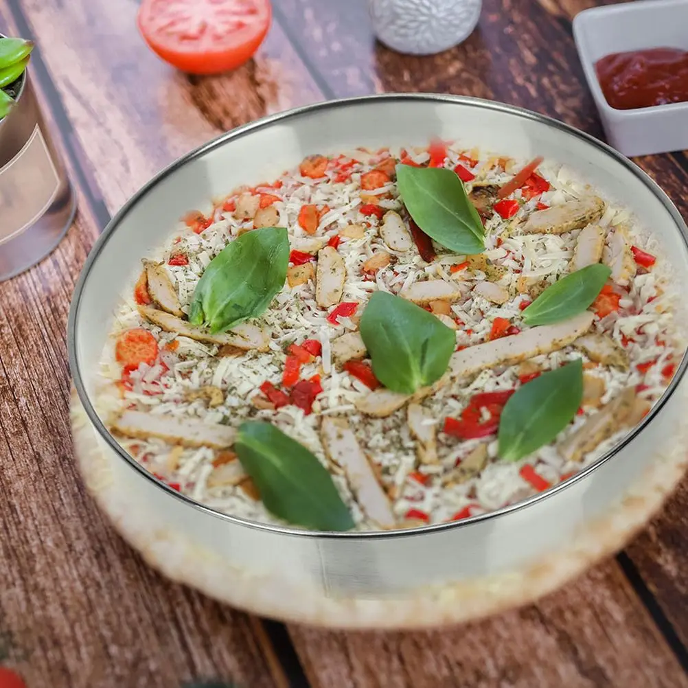 Stainless Steel Pizza Loading Ring 6 Inch Round Spreading Muffin Rings Sauce Dough Cutting Biscuit Kitchen Tool Cake Scones