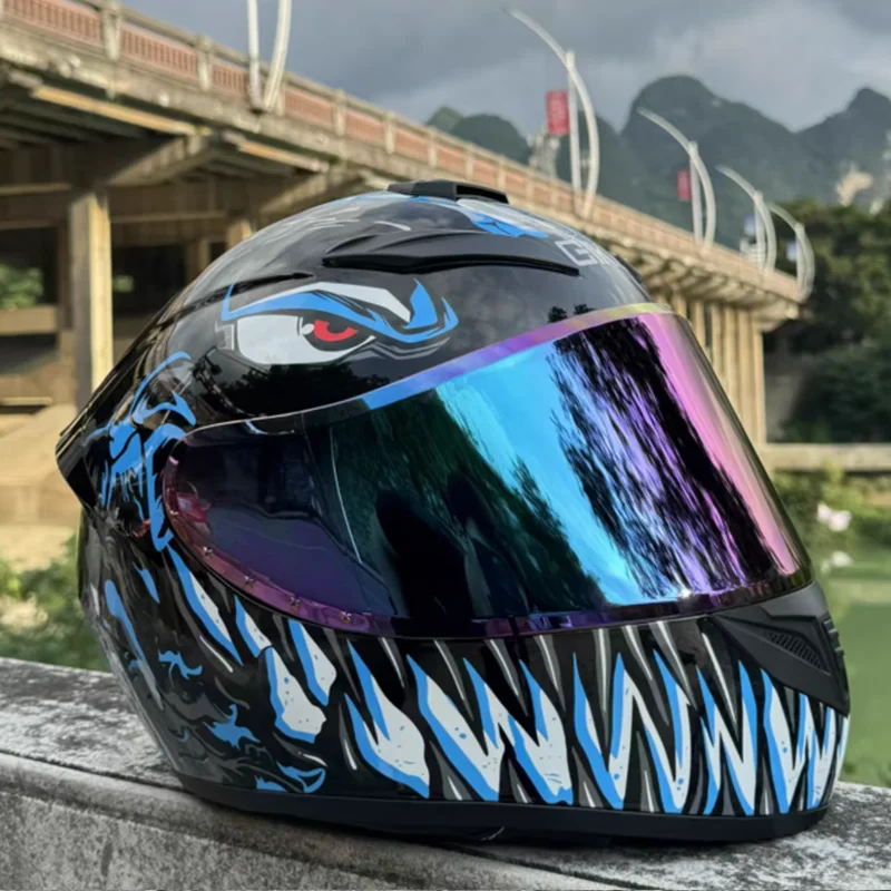 

Безопасность Первая! Двойной сертифицированный полнолицевой мотоциклетный шлем DOT ECE с прочным корпусом из АБС-пластика и подкладкой EPS высокой плотности для ударов