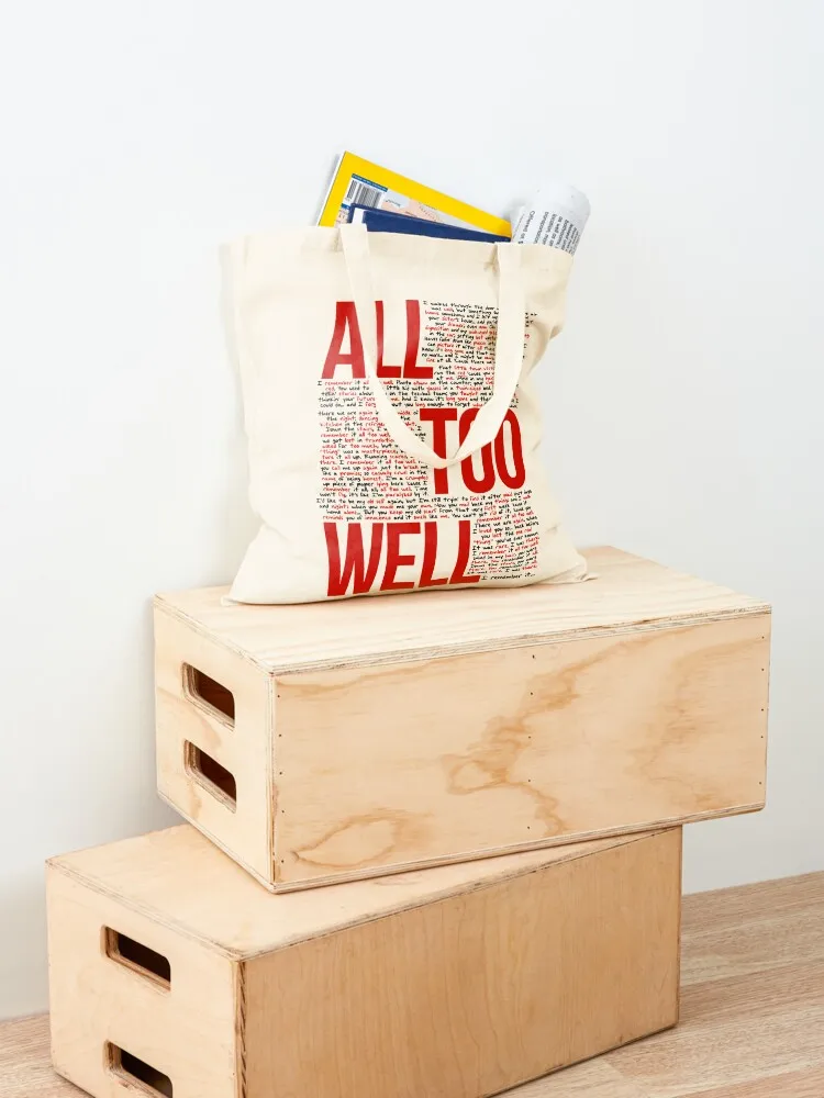 All Too Well (all lyrics) in White Tote Bag tote bag men eco pack Shopping bags canvas bags