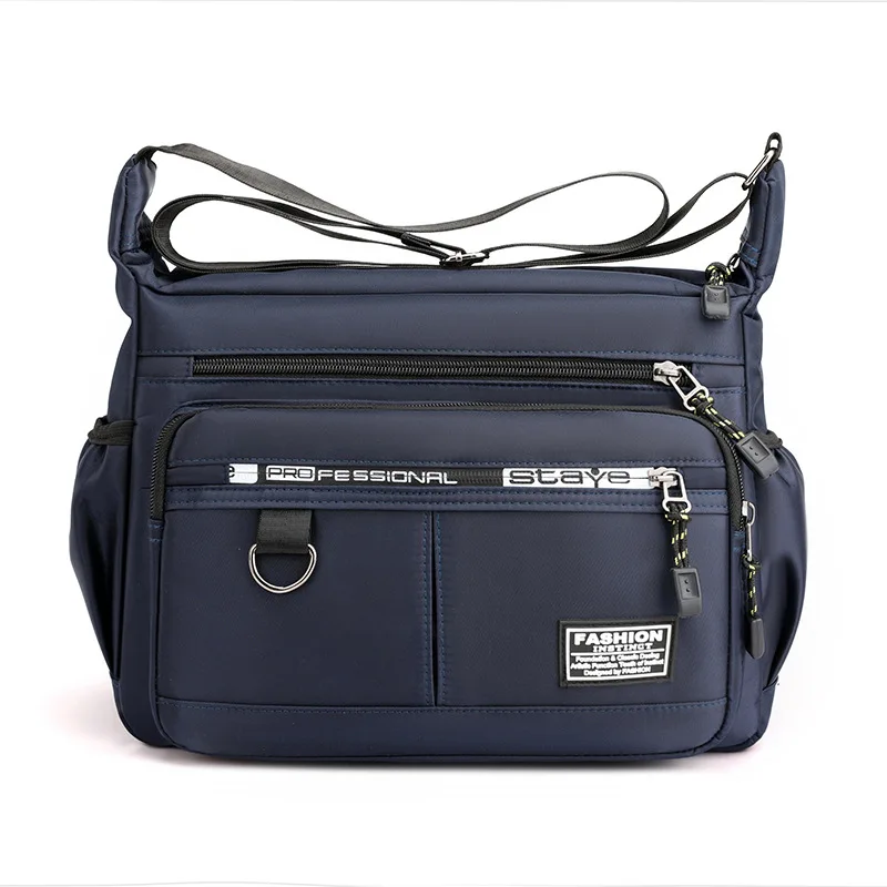 Bolsa mensageiro masculina oxford bolsa de ombro impermeável moda negócios multi bolso bolsa masculina casual crossbody sacos