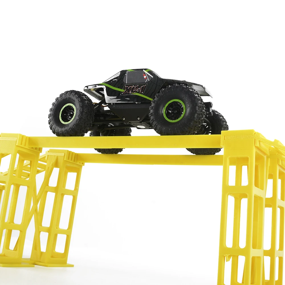 DARKSKY Symulacja Mostu Trapezoidalnego, Most z Przeszkodami do Wspinaczki, Kombinacja Mostu z Steep Slope dla Modeli Samochodów RC w Skali 1/24 i 1/18, Akcesoria do Crawlerów