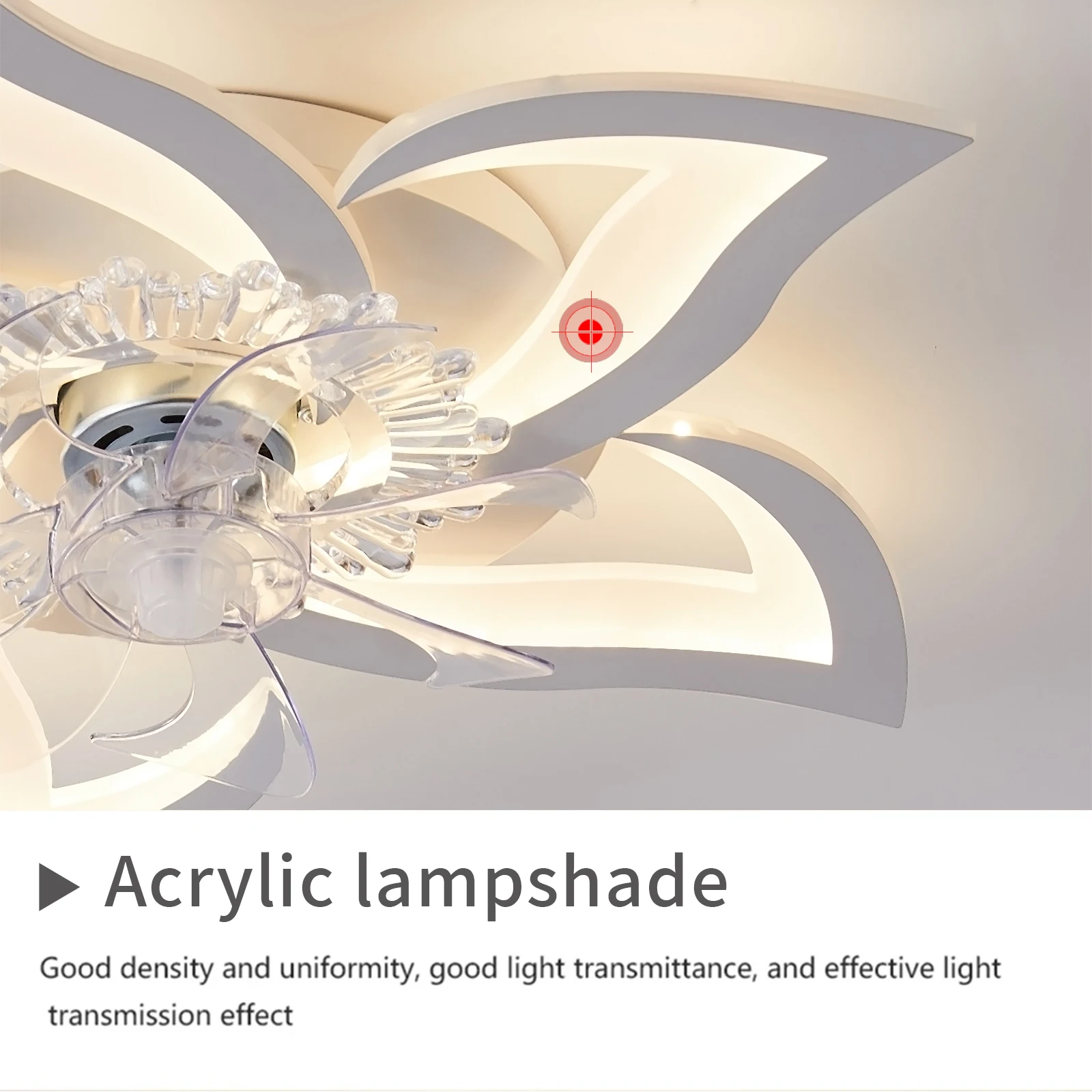 Modern Ceiling Fan Light With LED Lamp Remote Control And Mobile Phone App Function Is Applicable To Bedroom And Living Room