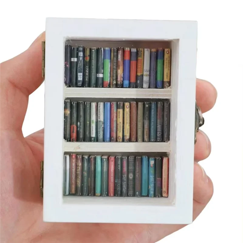 LICE-Anti-ความวิตกกังวลชั้นวางหนังสือ 60 หนังสือ Miniature Book Match กล่องของขวัญ Shake Away ความวิตกกังวลของคุณตกแต่งบ้าน