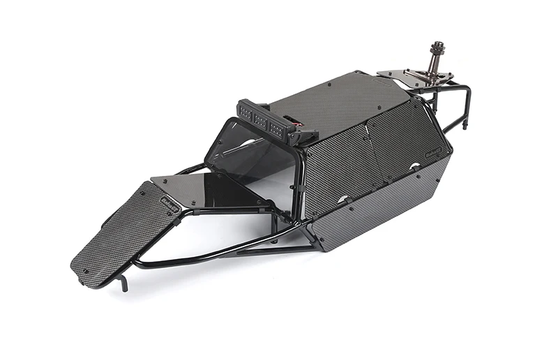 High-strength metal roll cage with LED overhead lights for 1/5 ROFUN HPI BAJA 5B