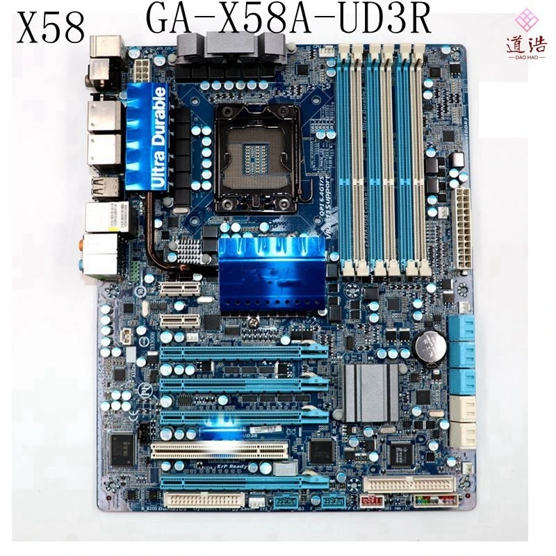 

For GA-X58A-UD3R Motherboard 24GB USB 3.0 LGA 1366 DDR3 ATX X58 Mainboard 100% Tested Fully WorkMA