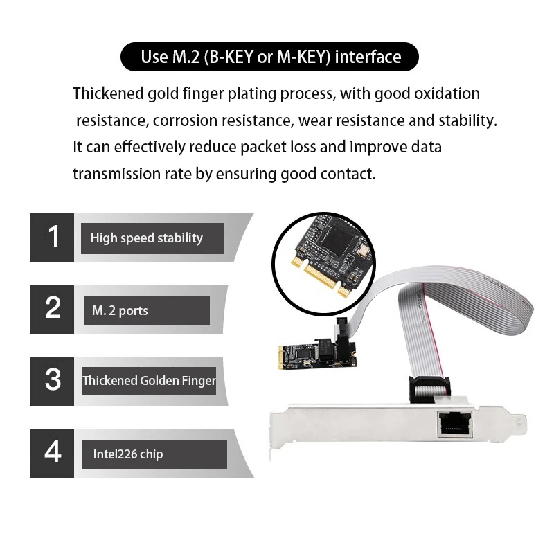 2500mbps jogo pcie cartão adaptador divisor ethernet rápido adaptador de rede de cartão lan RJ-45 adaptador lan 2.5g m. 2 cartão de rede gigabit