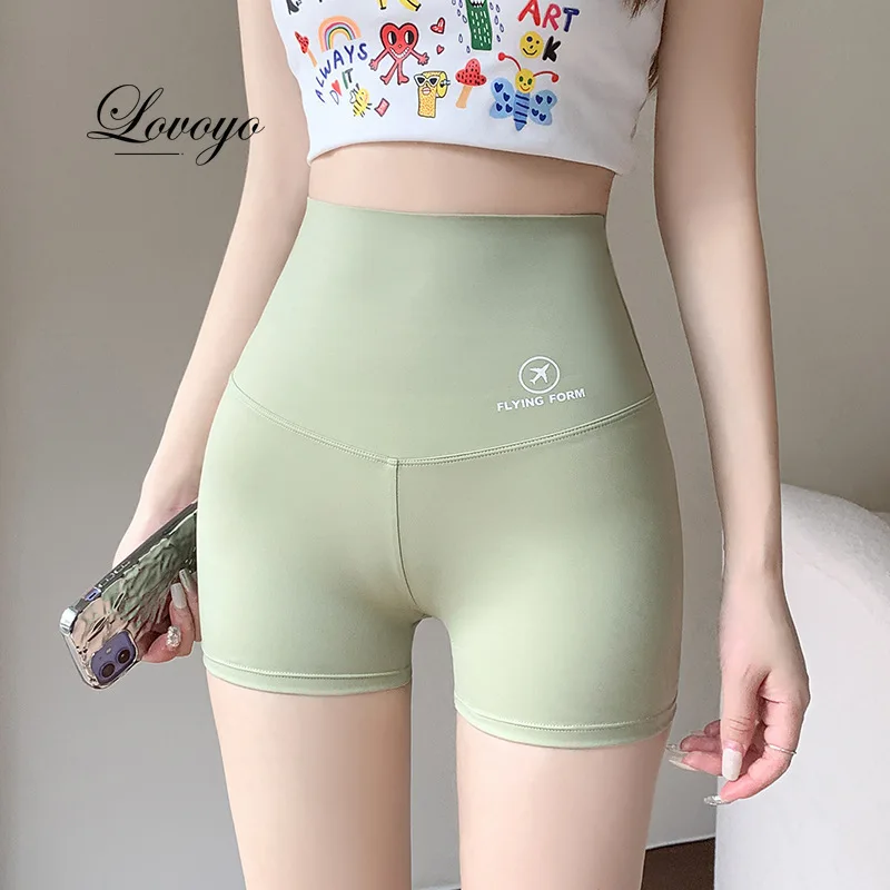 Short en nylon sans couture pour femme, vêtements de plein air, taille haute, grande taille, anti-friction, pantalon saillant, sous-vêtement amincissant