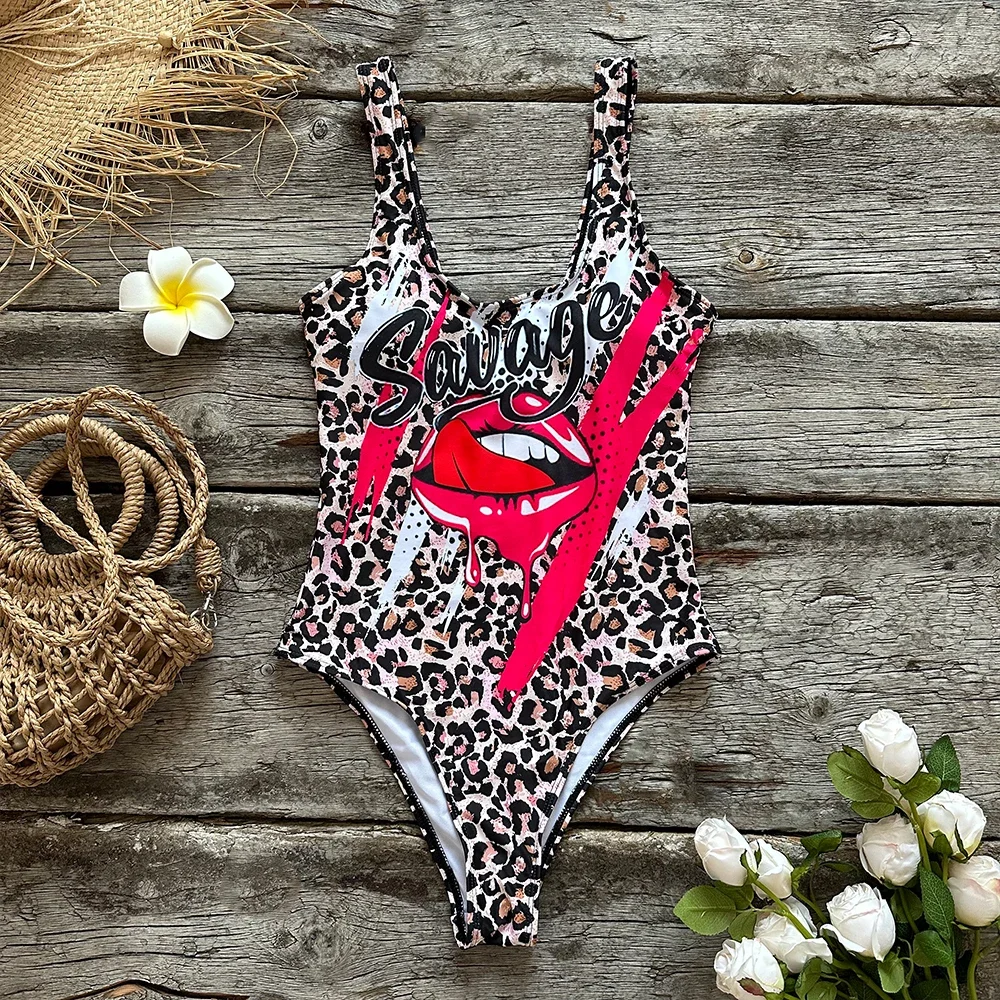 One Piece Swimsuit Women Swimwear Push Up Monokini Sexy Bodysuit Print Bathing Suit Female Beachwear Backless Swim Wear Beach