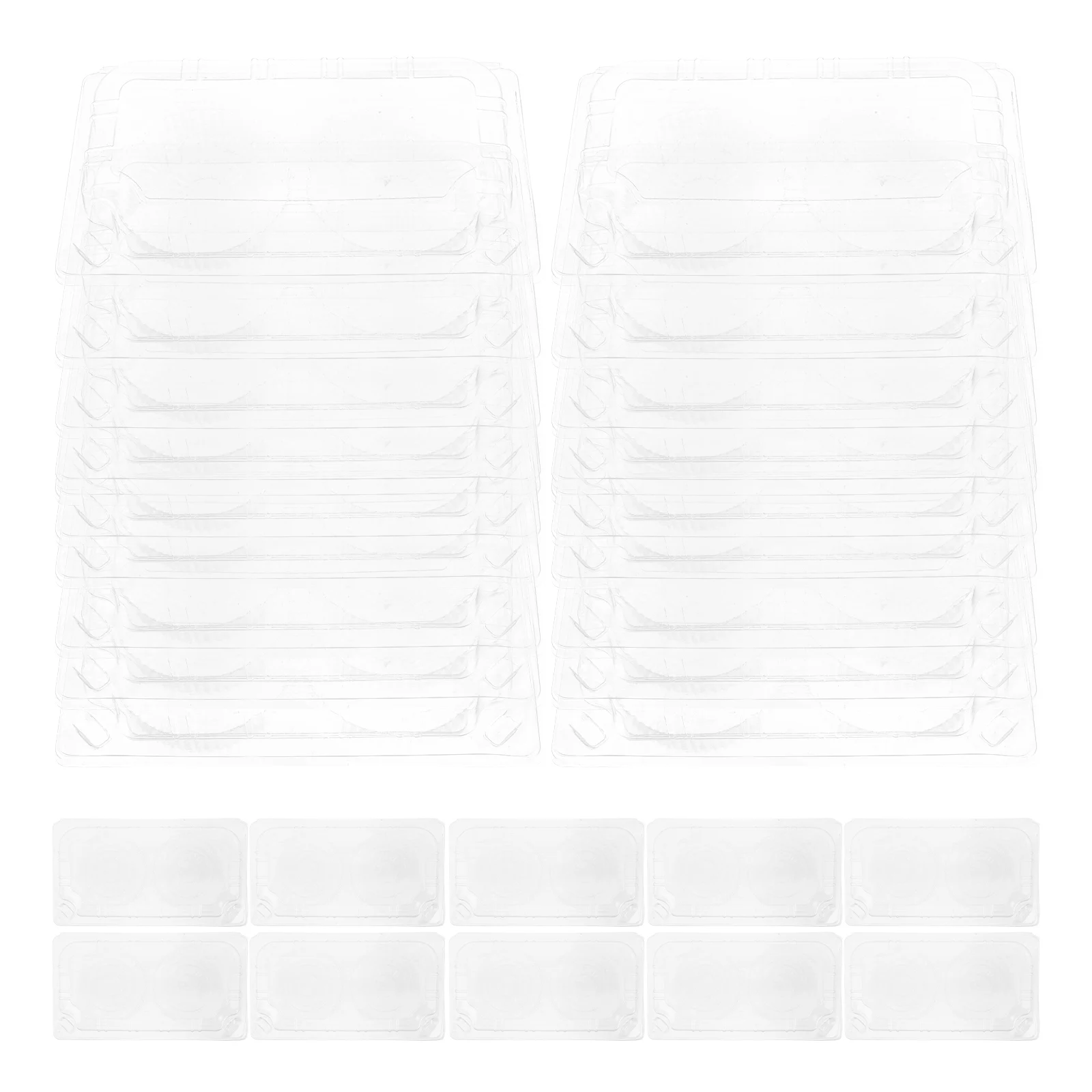 

100 Pcs Egg Tart Packaging Box Clear Bakery Boxes Cake Containers Dessert Holders Food Boxes Pet Material Safe Large Capacity