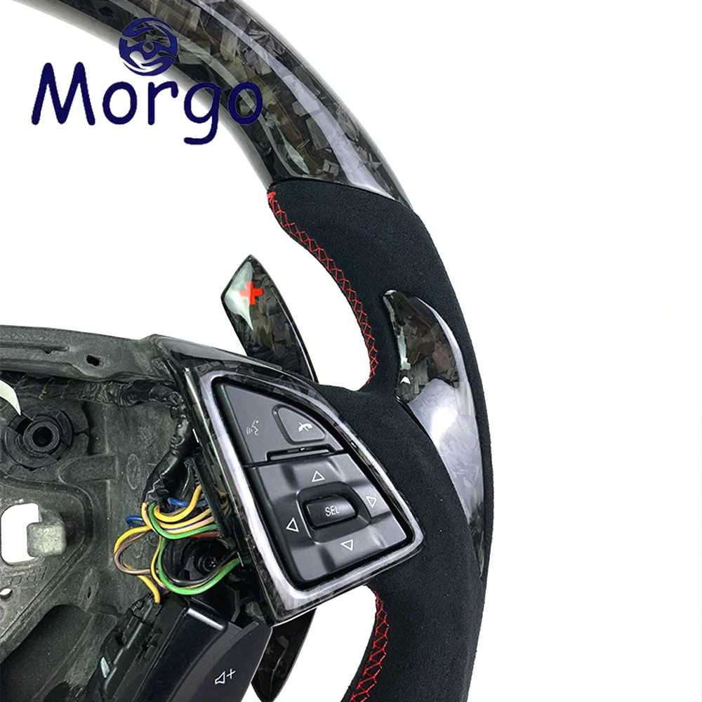 Racing Style Design Custom Forged Carbon Fiber Steering Wheel with Paddles for Chevrolet Camaro SS Rs Zl1 Z06 2015 2016 2017