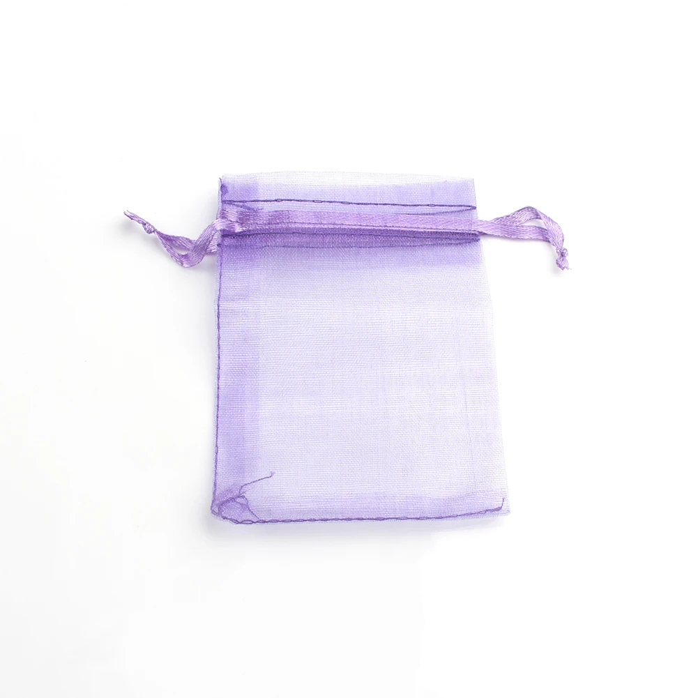 50pcs Adjustable Drawstring Organza Bags for Jewelry Packaging