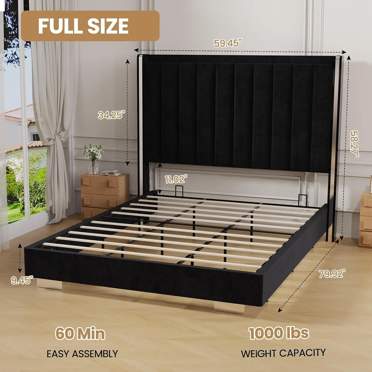 Full Size Bed Frame, 58