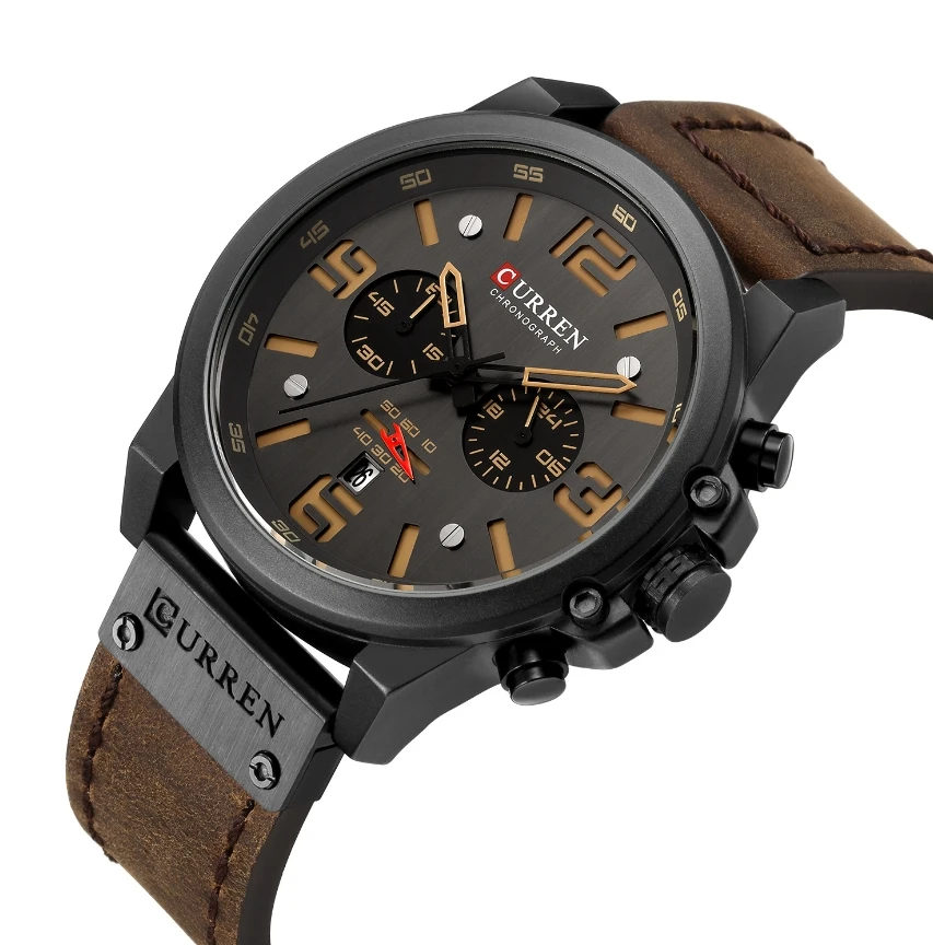 Men's Quartz Watch 2024 New Sport Six Pin Quartz Watch Calendar Men's Watch Waterproof Belt Watch