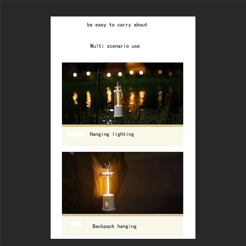 

ABYM Three Layer Lighting Lighthouse Camping Maglev Camping Atmosphere Breathing Light Home Portable Sleep Light