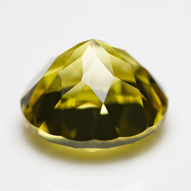 Lab Grown Sapphire Round Cut Yellow Color Top Quality Pendant Gemstones for Charms Jewelry Making Selectable AGL Certificate