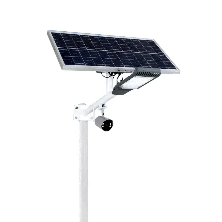 High quality outdoor intelligent 4G wifi 50w solar street light cctv camera