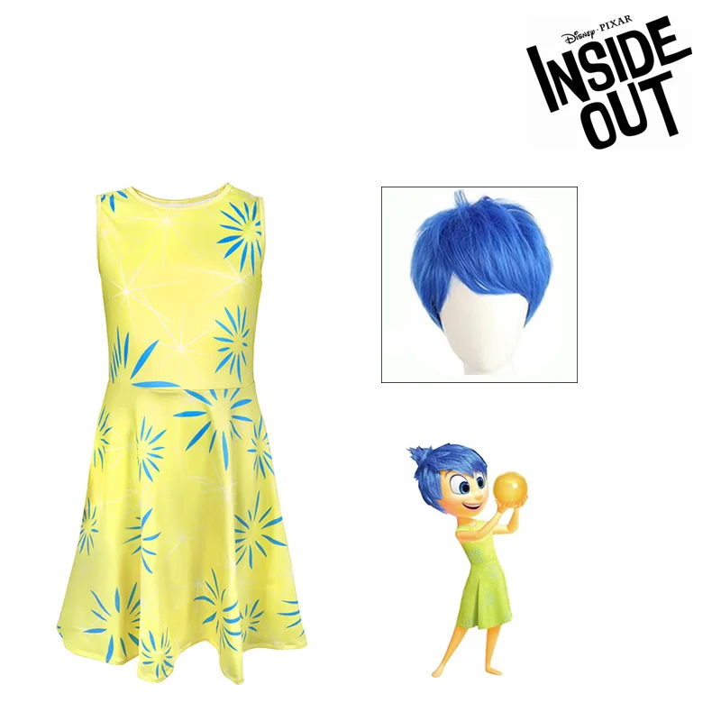 Inside Out2 Joy Role Playing Cosplay Costume Halloween Stage Performance Costume Brain Agent Team