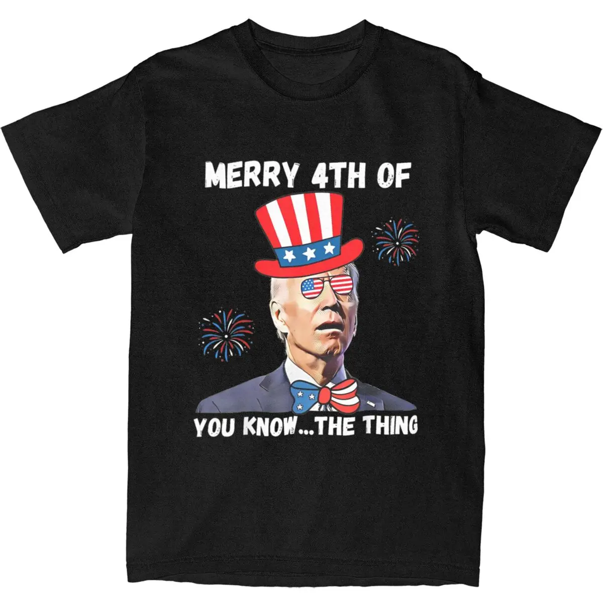 Biden Dazed Merry 4th Of You Know T-Shirt Trend T-Shirts Short Sleeve Y2K Fun Tops Beach Cotton Crew Neck Plus Size 5XL Clothing