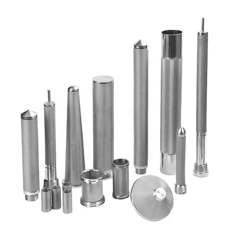 Stainless Steel Sintered Metal Filter Cartridge Porous Metal Powder Filter Element For Micron Steam Gas Filtration