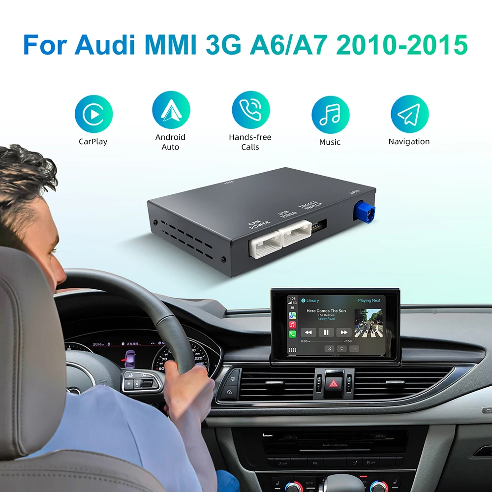 ANYFAR Wireless CarPlay For Audi A6 A7 2010-2015 Android Auto Mirror Link AirPlay Reverse Camera Multimedia Accessories
