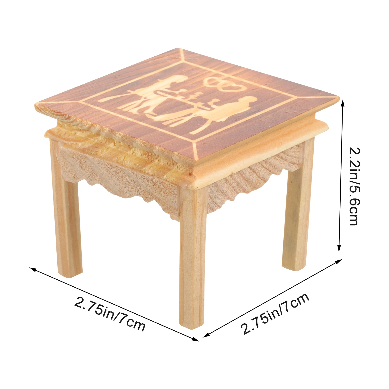 1 ensemble de mini table et chaise en bois pour la maison, la cuisine, la maison de jeu, décoration, simulation, accessoire de jeu pour enfants