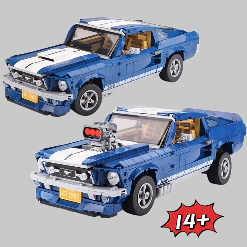 

Technical MOC 10265 Forded Mustang Muscle Sports Car Building Block Model Racing Vehicle Assemble Toy Bricks Christmas Gifts