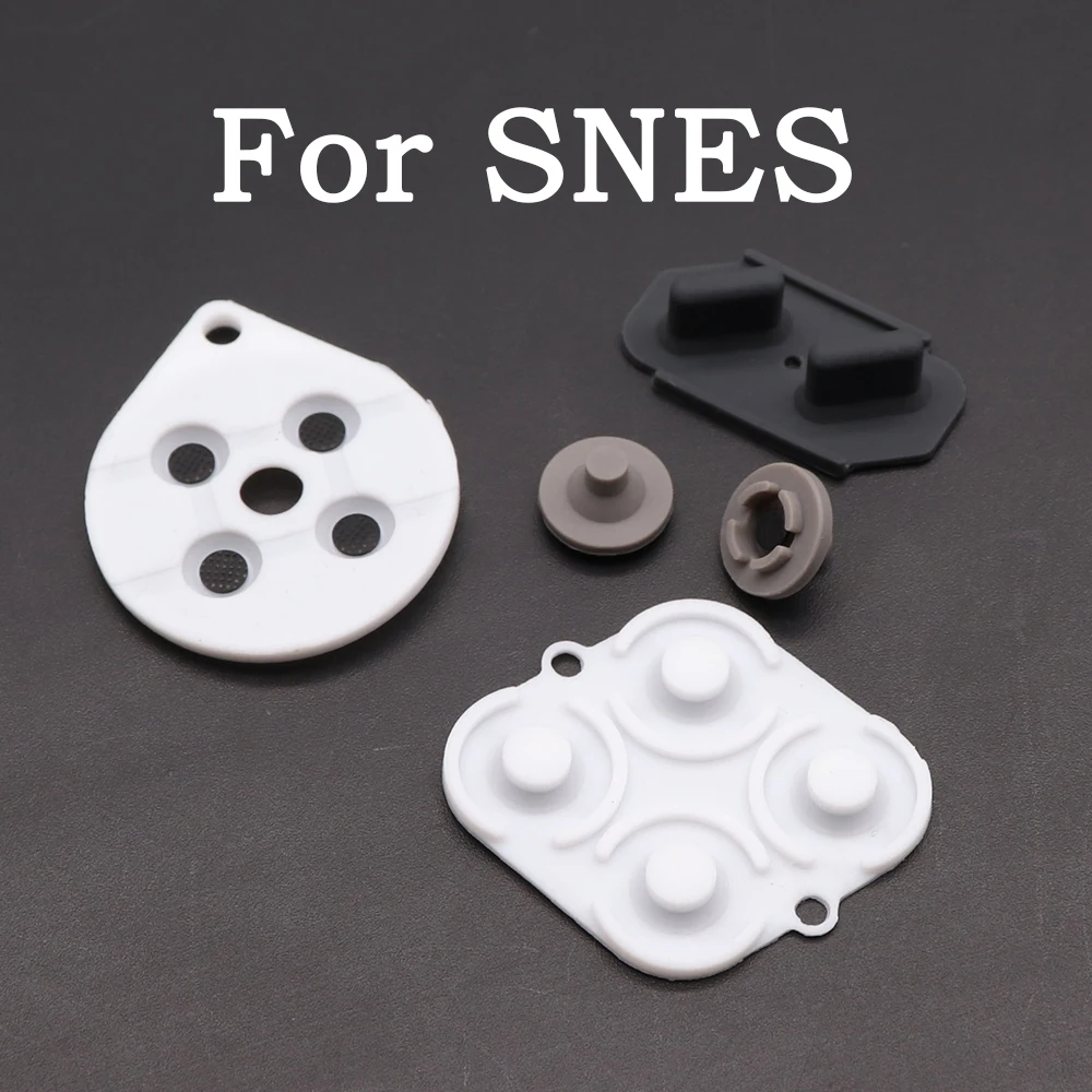 1Set For SNES ABXY Buttons Conductive Rubber Pad Set For Nintend Super Famicom SFC Controller A B X Y DIY Plastic Key Kit