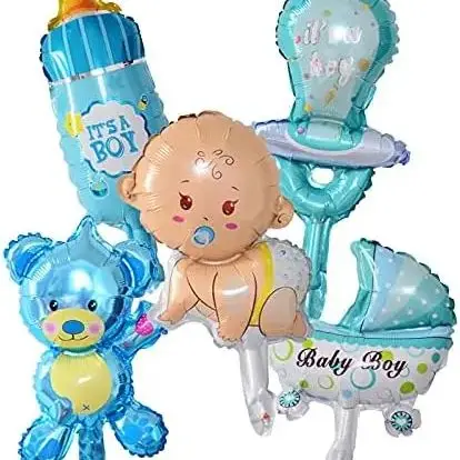5pcs Mini Baby Boy Girl Gendar Reveal Party Suppliers Birthday Party Decoration Air Balloons