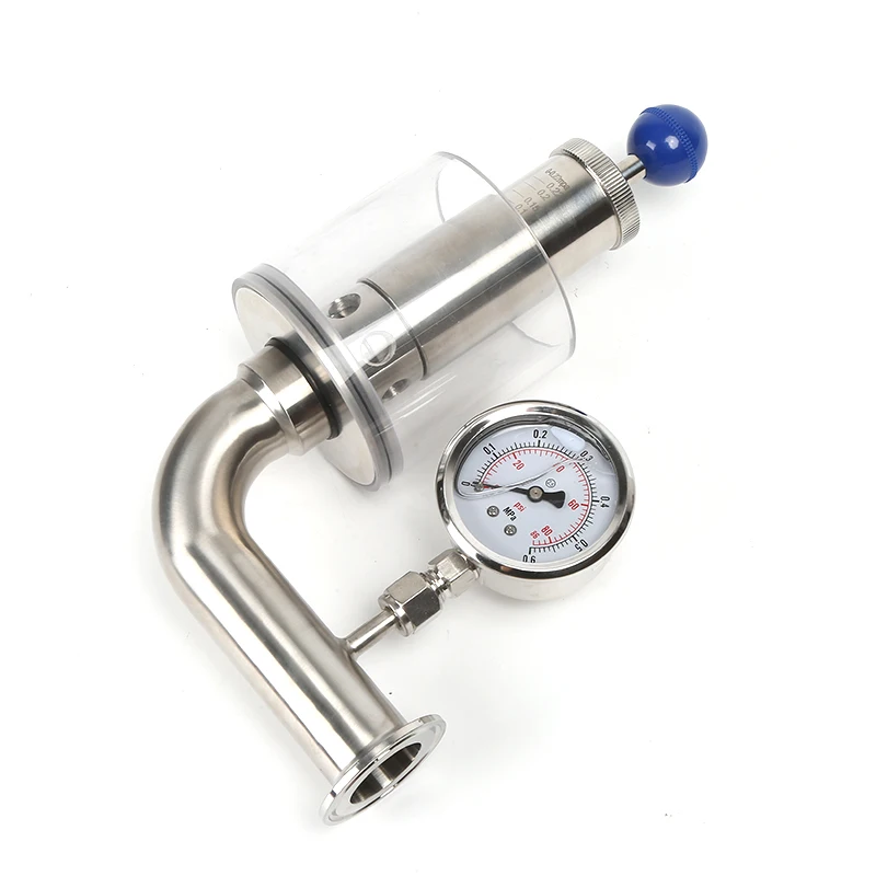 304 Stainless Steel Exhaust Pressure Reducing Valve Sanitary Fermentation Tank Safety Automatic Kaiseman Adjustment Air Valve