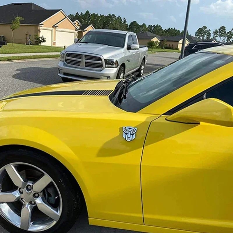 Novo transformador 3d adesivos de carro decepticons autobots logotipo emblema carro riscado adesivos cosplay acessórios de decoração de carro