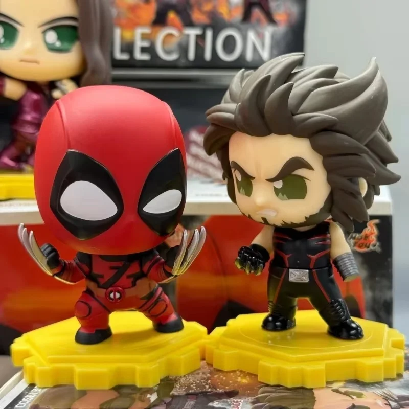 Nieuwe Hot Toys Marvel Deadpool & Wolverine Cosbi Blind Box Mini Figuur Comics Collectible Beeldje Film Chibi Desktop Ornament