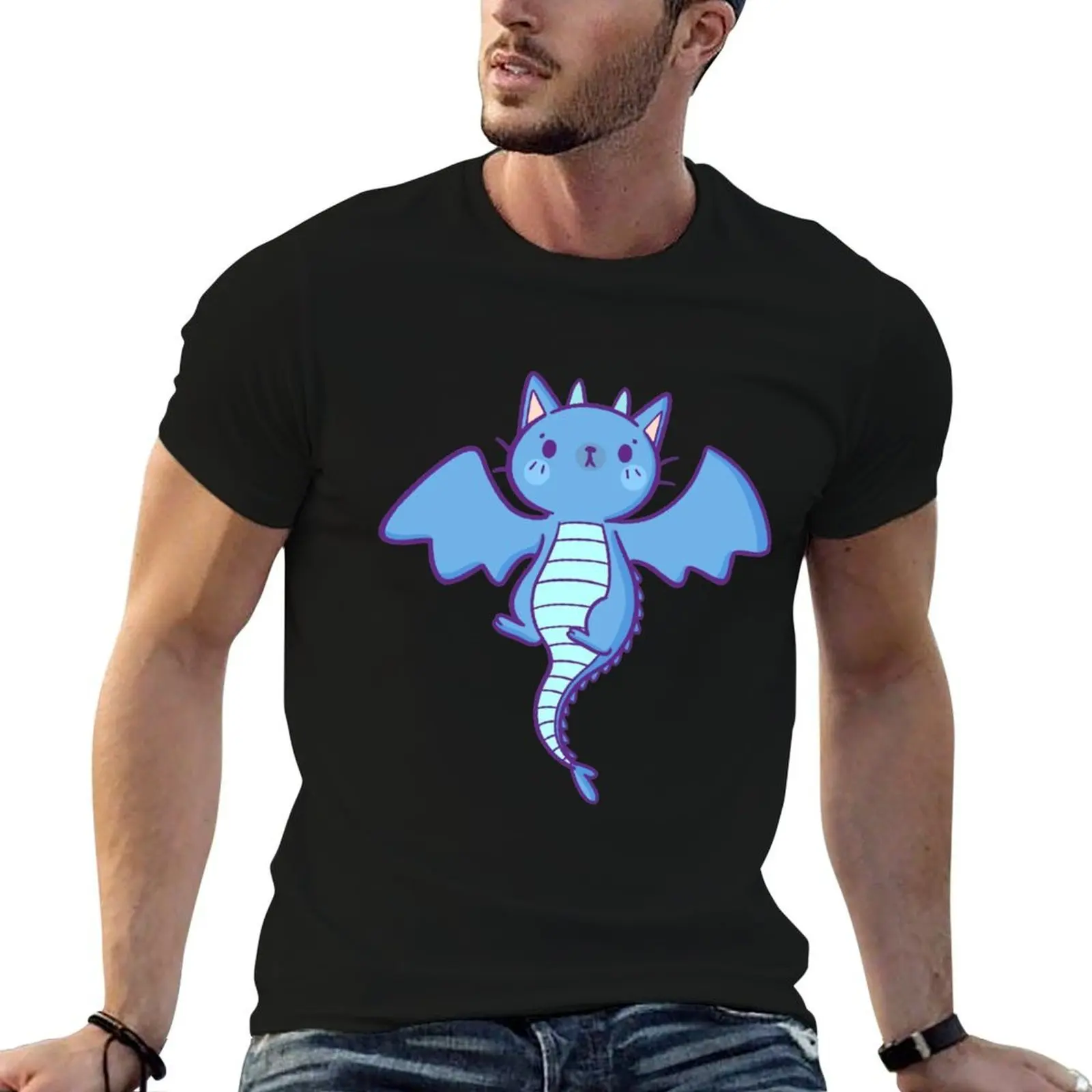 

Wyvern Cat Dragon T-Shirt man t shirts for men man t shirts for men casual T-Shirt