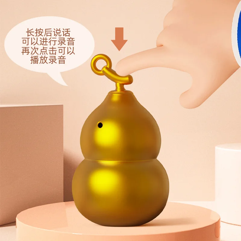 Cabaça boneca gritando avô gravação de voz pingente mochila decoração chaveiro toque soprando zucchini crianças brinquedos pequenos