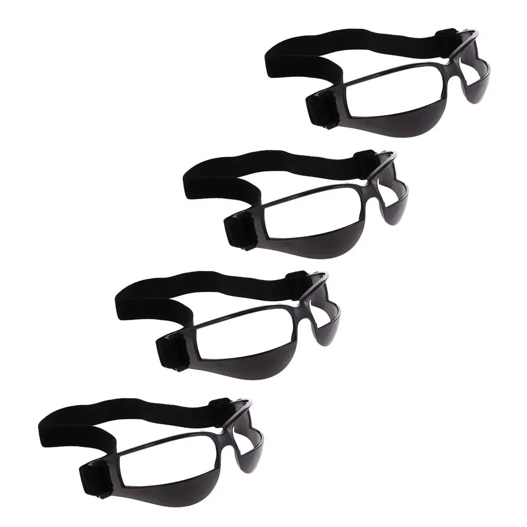 Pack of 4, Sports Dribble Specs Glasses Basketball Training Aid, Black