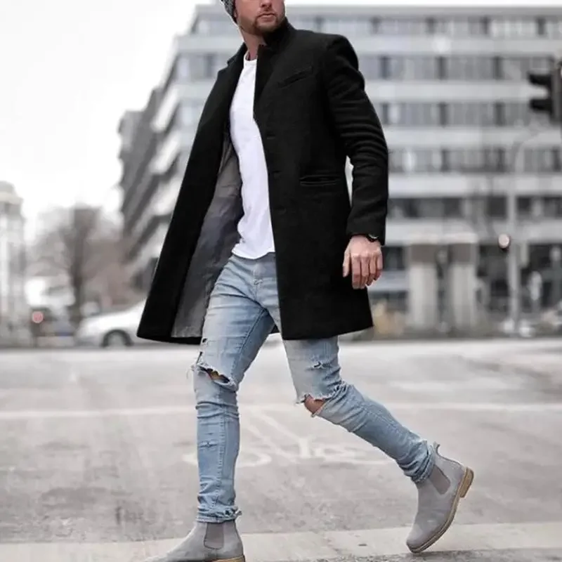 Brand Mens Coat 2025 New Casual Men Coat Winter 6 Colors Men Coats Winter Formal Mens Trench Coat Jacket Plus Size S-3Xl Outdoor