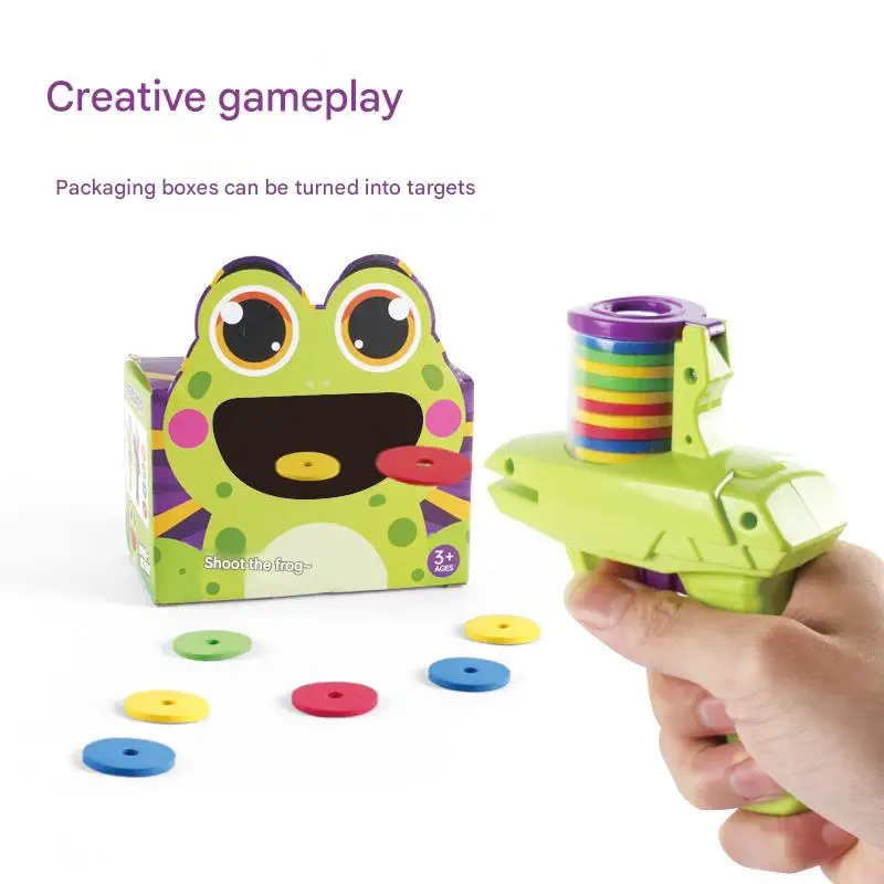 Mini Carrot Flying Disc Launcher Toy Gun Eva Battle Outdoor Multi Person Sports Soft Bullet Gun Safety Carrot Flying Saucer Gun