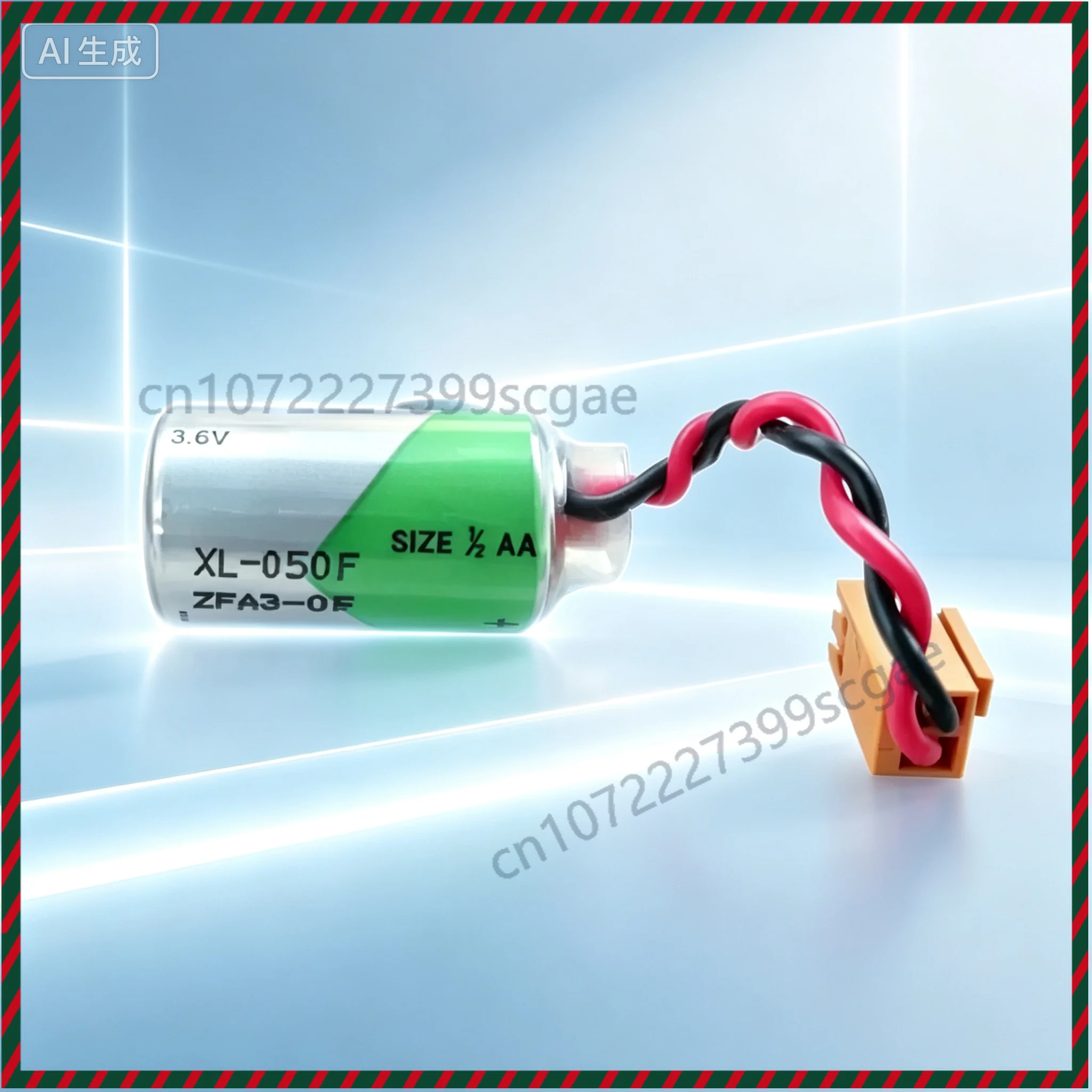 Replacement XLP‑050F 3.6V 1/2AA ER14250 Lithium Industrial Battery with Brown XH2.54 2Pin Plug for XENO