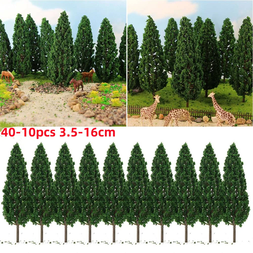 3D 풍경 장식 모델 나무, 인공 미니어처 나무, 버드 나무 레이아웃, 기차 철도, 3.5-15cm, 40-10 개