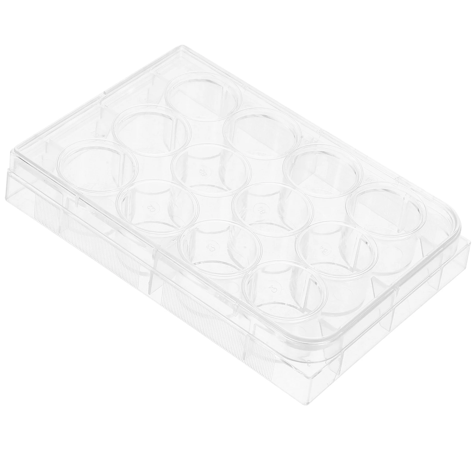 

10 Pcs Culture Plate Tissue for Laboratory Cell Tray with Lid High Transparency