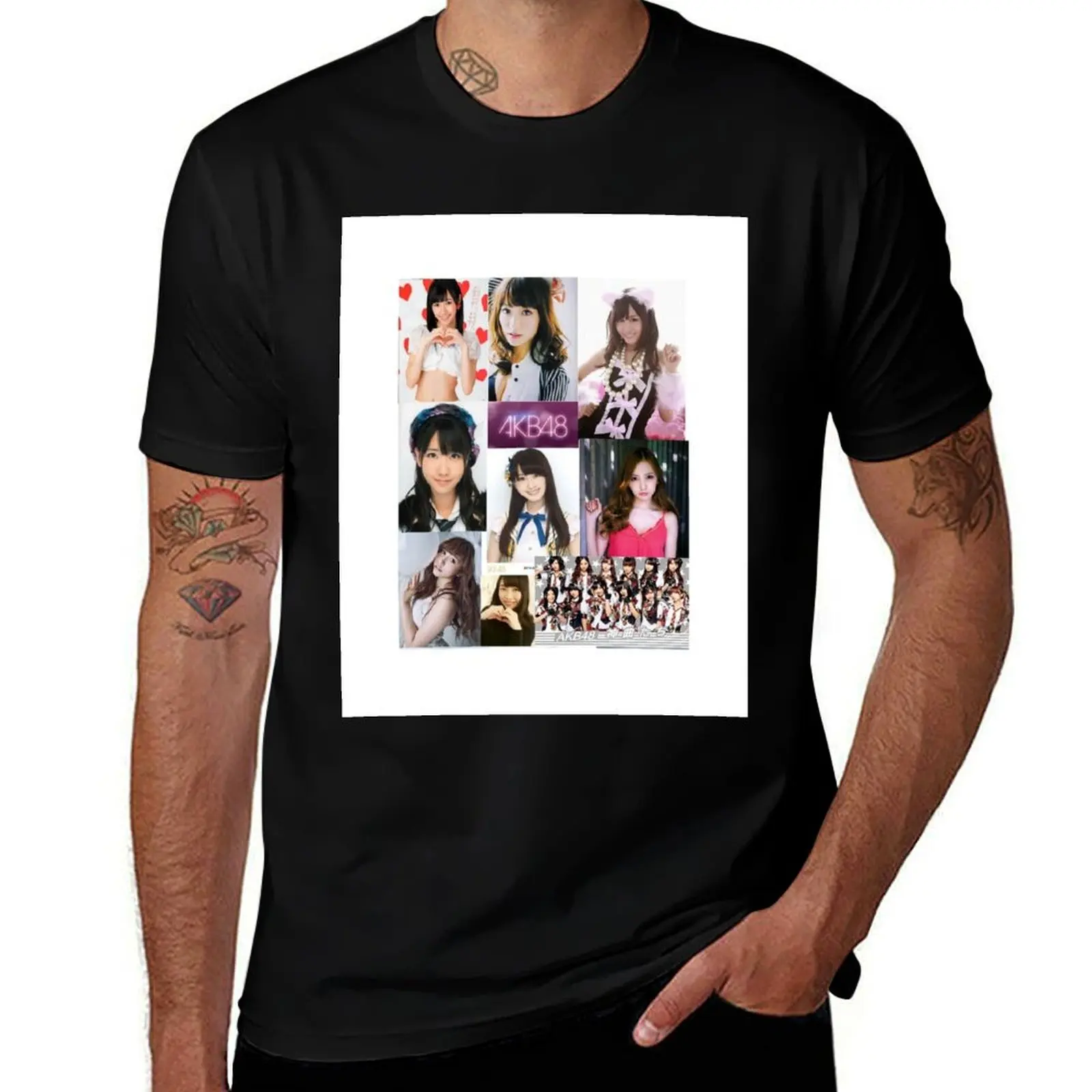 AKB48 MONTAGE T-Shirt Work Comfort for Men T-Shirt