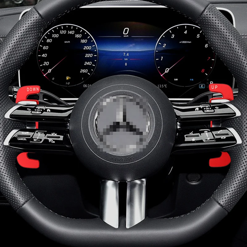 For Mercedes Benz 2022-2024 A B C E Class W206 W223 C180 C220d GLC EQE EQS Car Steering Wheel Shift Paddle Aluminum DSG