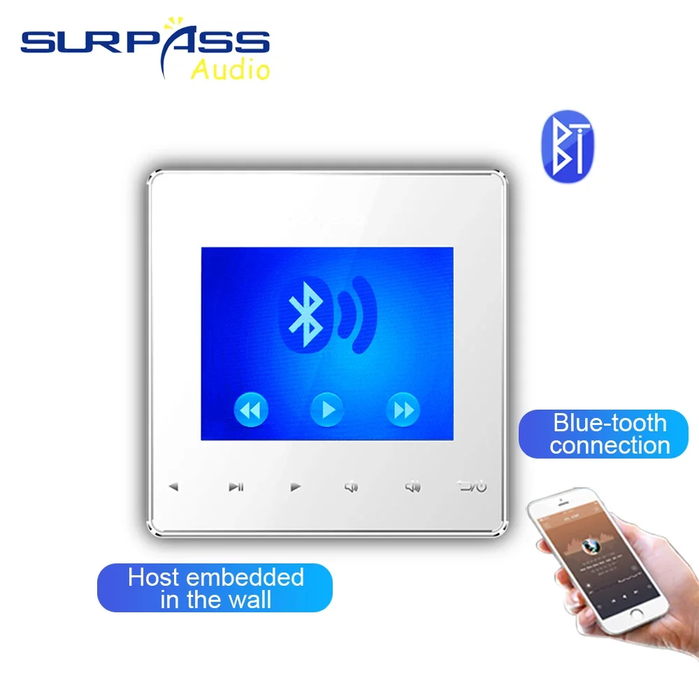 Smart Home pro Áudio Fundo HiFi Música Mini parede Sistema Amplificador TV Toque Chave Digital estéreo Música bluetooth Jogador RS485