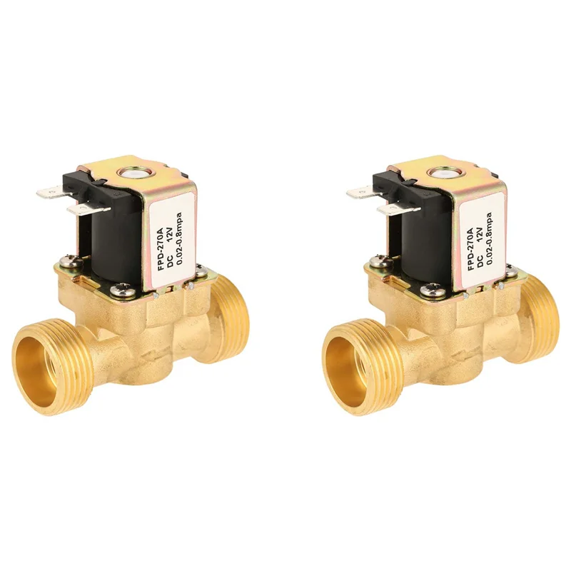 

ABJI-2X Электрический соленоид G3/4 Латунный электрический электромагнитный клапан для воды 12 В постоянного тока, нормально закрытый