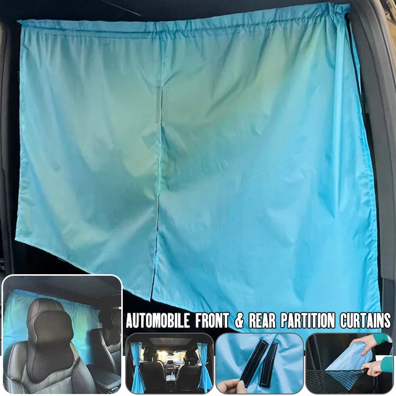 

Car Rear Isolation Curtain Car Privacy Blackout Curtain Business Vehicle Off-road Air Conditioner Partition Protection Nylon